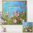 thumbnail image 2 of Red Wildflowers on A Green Meadow - Traditional Framed Canvas, 2 of 3