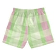 thumbnail image 2 of Pink and Green Stripes Boys Swim Trunks Quick Dry Boy Swim Shorts for 3-14 Years, 2 of 8