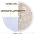 thumbnail image 4 of Falda de arpillera AerWo para árbol de Navidad, 122 cm, con copo de nieve blanco, 4 of 6
