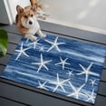 thumbnail image 4 of Rectangle Area Rugs 2 x 3 Ft, Navy Blue Coastal Non-Slip Residential Carpet, Summer Ocean Waves Ombre Sea Starfish Indoor Crawling Mats Runner Rugs for Living Room/Dining Room/Bedroom, 4 of 9