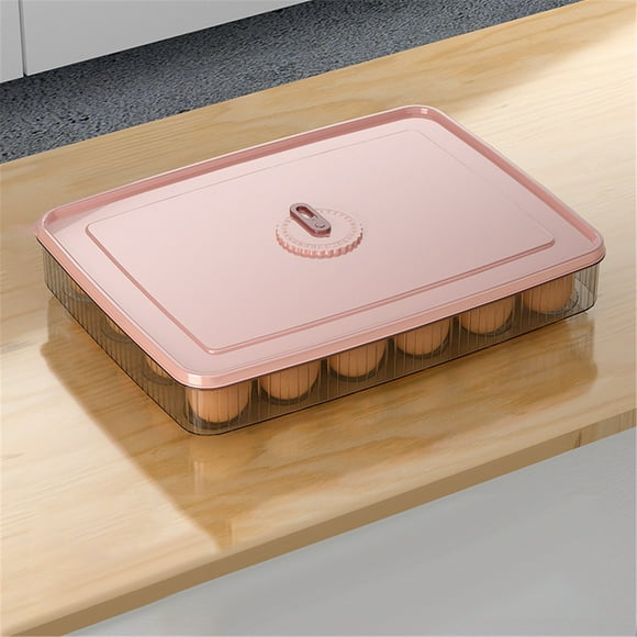 Egg Holder with Lid, Deviled Eggs Tray, Clear Egg Container for Refrigerator, 24 Eggs Storage Containers Reusable and Storage for Keep Fresh, Fridge Organizer for Home Use, 1 Pcs, 11.81x9.05x2.16"(B)