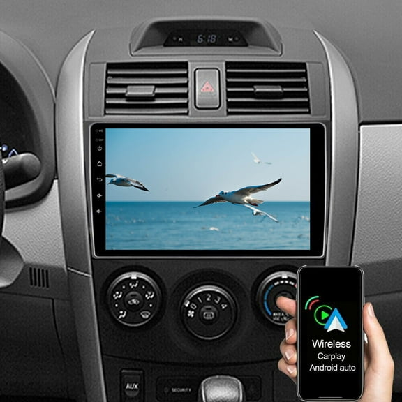 9" Android 15 Car Stereo Radio GPS Navigation 2 32G Wireless CarPlay Android Auto Bluetooth FM RDS WiFi SWC Mirror Link Backup Camera for Toyota Corolla 2009-2013