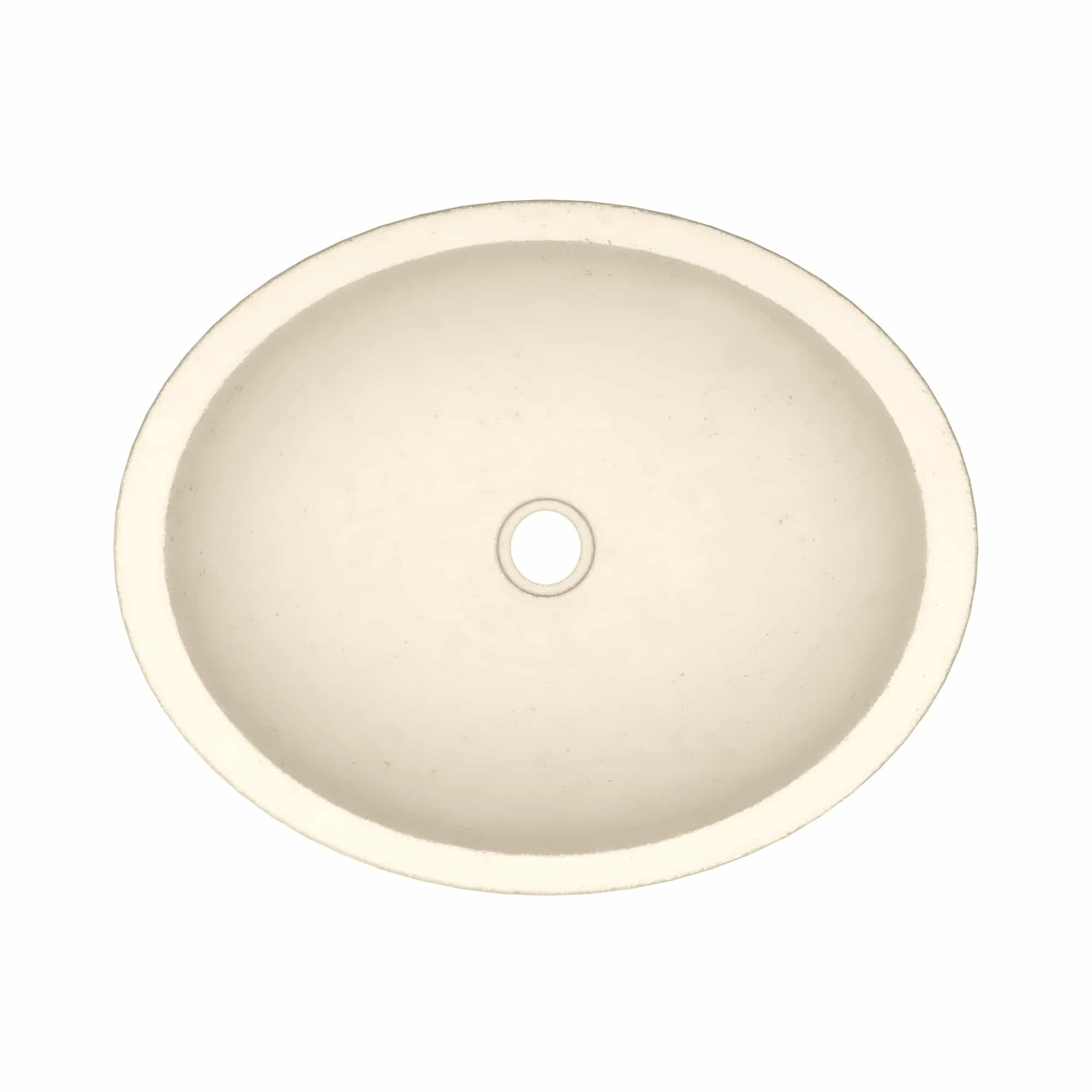 Native Trails NSL1916-C Nativestone 19" Oval Concrete Drop In Or Undermount Bathroom Sink