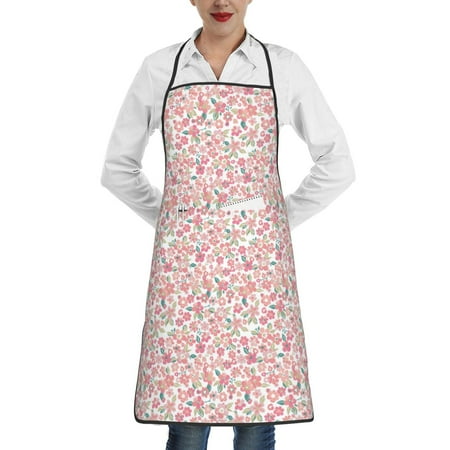 

Lukts Floral Retro Style Pattern Kitchen Apron Waterdrop Resistant Apron with adjustable Aprons for Women and Men with Pockets Cooking Apron