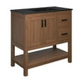 thumbnail image 1 of Modway Ashlyn 36” Wood Bathroom Vanity in Walnut Black, 1 of 12
