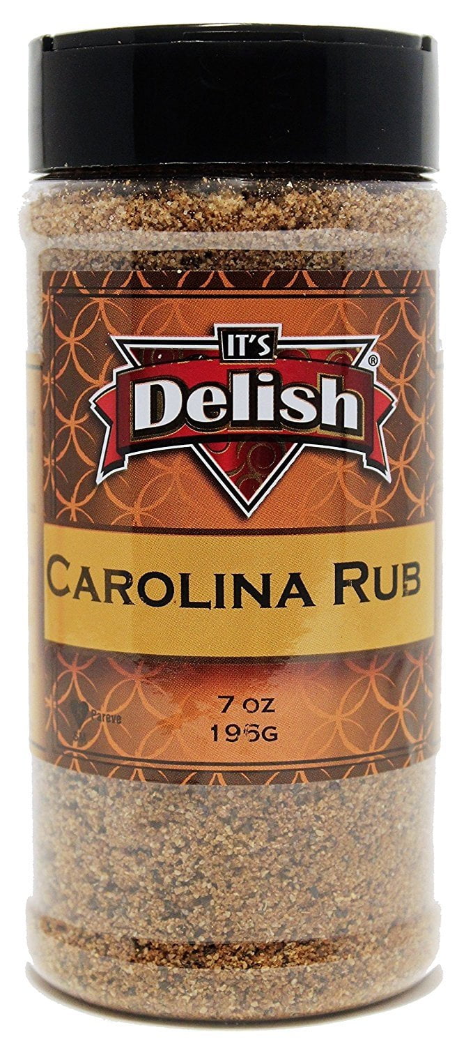 Carolina Rub Seasoning by Its Delish, Medium Jar, 7 Ounce