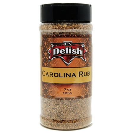 Carolina Rub Seasoning by Its Delish, Medium Jar, 7 Ounce