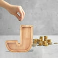 thumbnail image 5 of RnemiTe-amo Piggy Bank for Kids,Personalized Wooden Letter Piggy Bank with Cut-Out Design, Alphabet Letter Coin Banks, Money Savings Box, Wooden Bank for Kids Creative Gift for Real-Money, 5 of 5