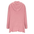 thumbnail image 6 of Oversized Sweater Sevevn Women's Casual Solid Color Hooded Long Sleeved V-Neck Pullover Sweater Top, 6 of 8