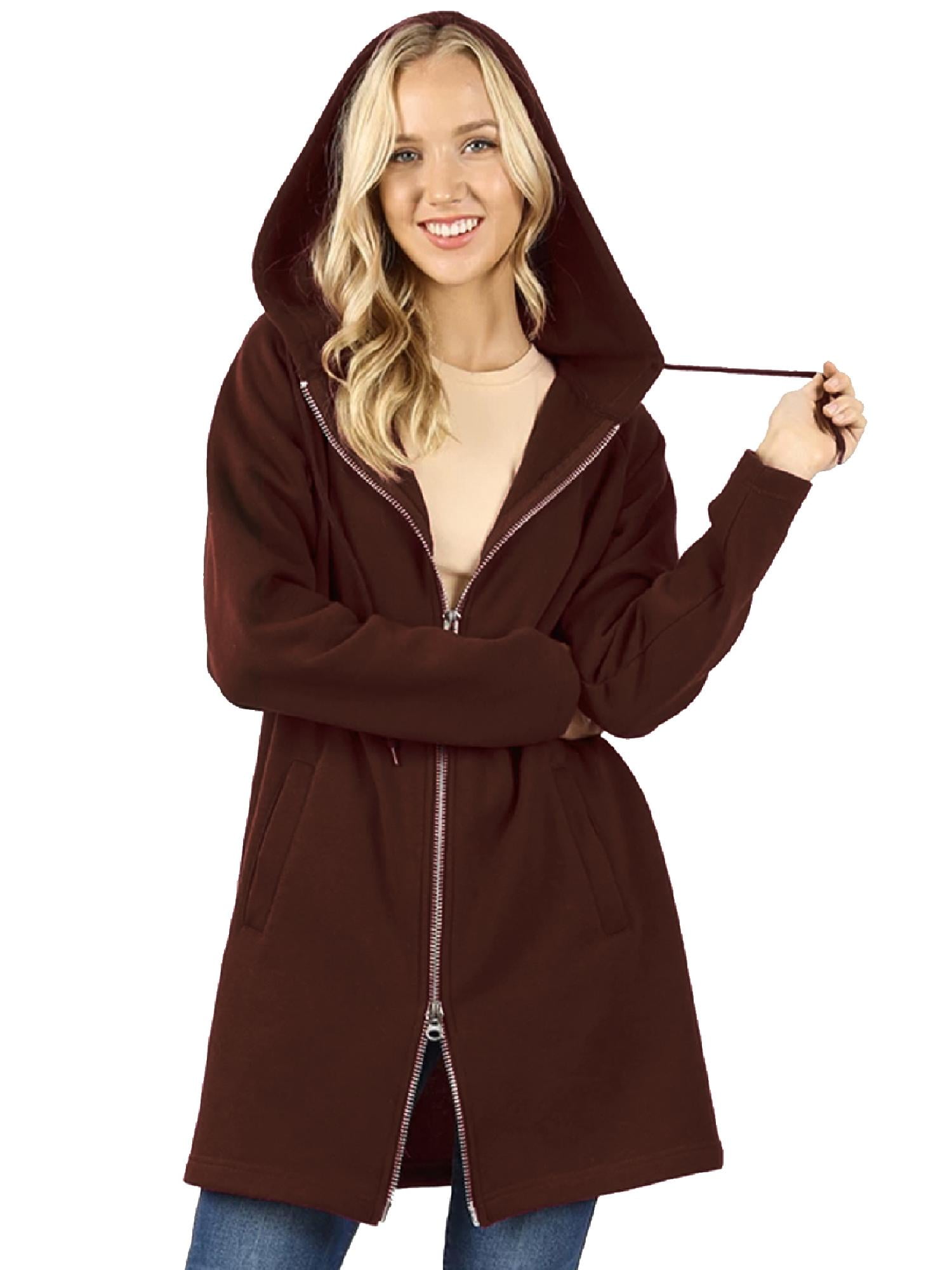 MixMatchy Women&#039;s Casual Oversized Loose Fit Long Sleeve Zip Up Pullover Hoodie Tunic Sweatshirt