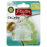 Playtex NaturaLatch Nurser System Y-Cut Silicone Nipples 0-6m+, 2ct