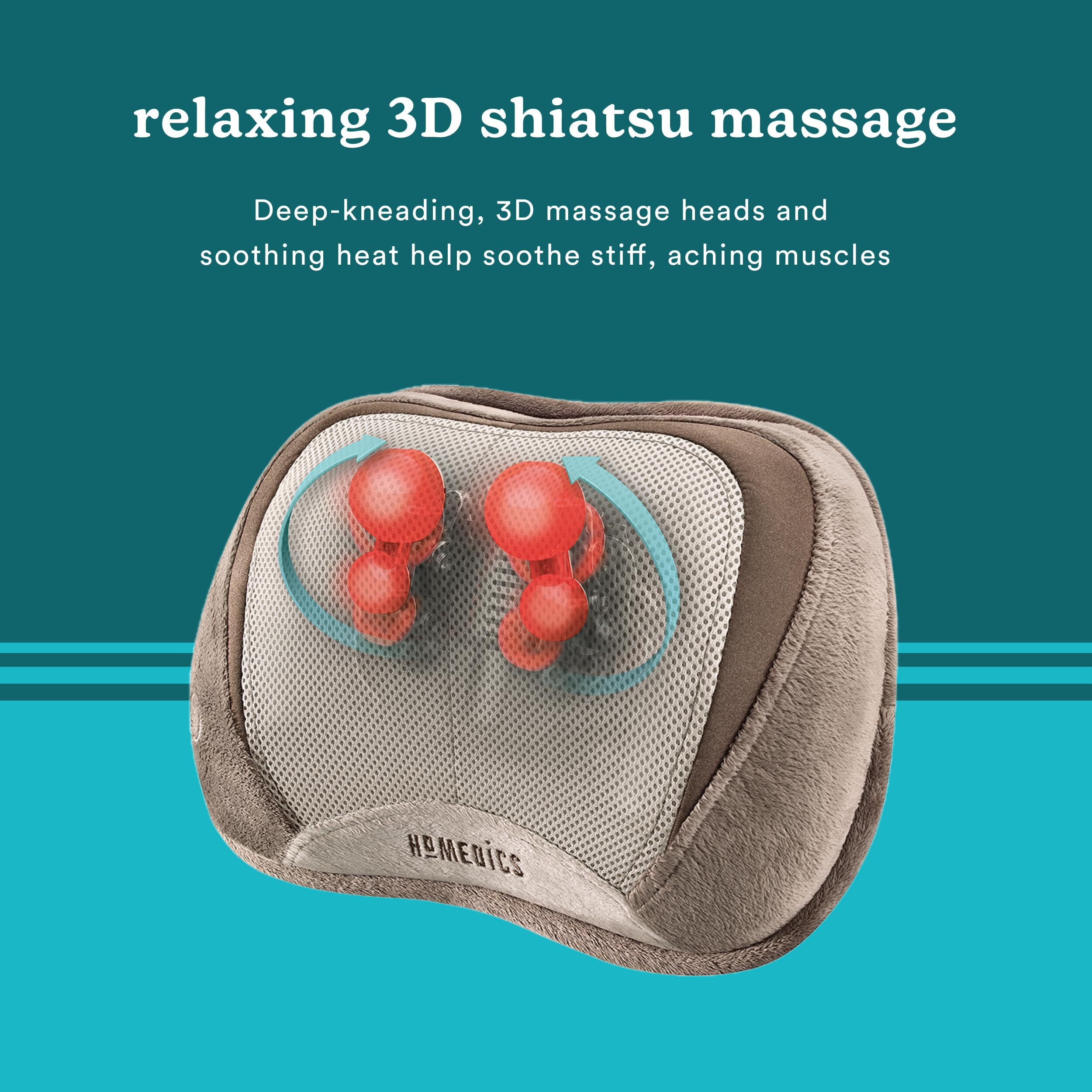 homedics 3d shiatsu vibration massage pillow with heat HoMedics 3D Shiatsu & Vibration Massage Pillow with Heat