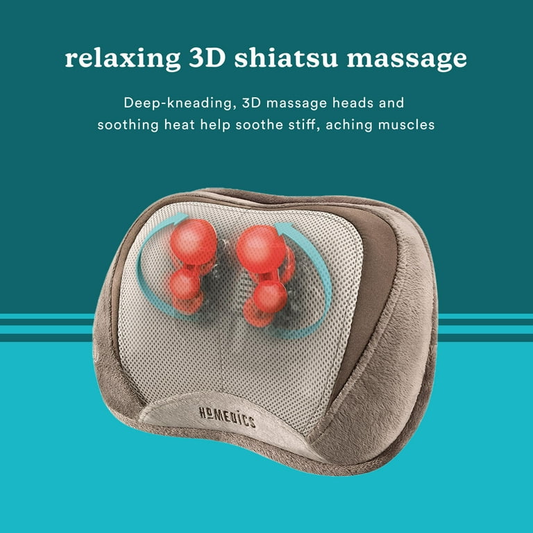 3d shiatsu and vibration massage pillow HoMedics 3D Shiatsu and Vibration Massage Pillow Heated Back and Neck  Massager