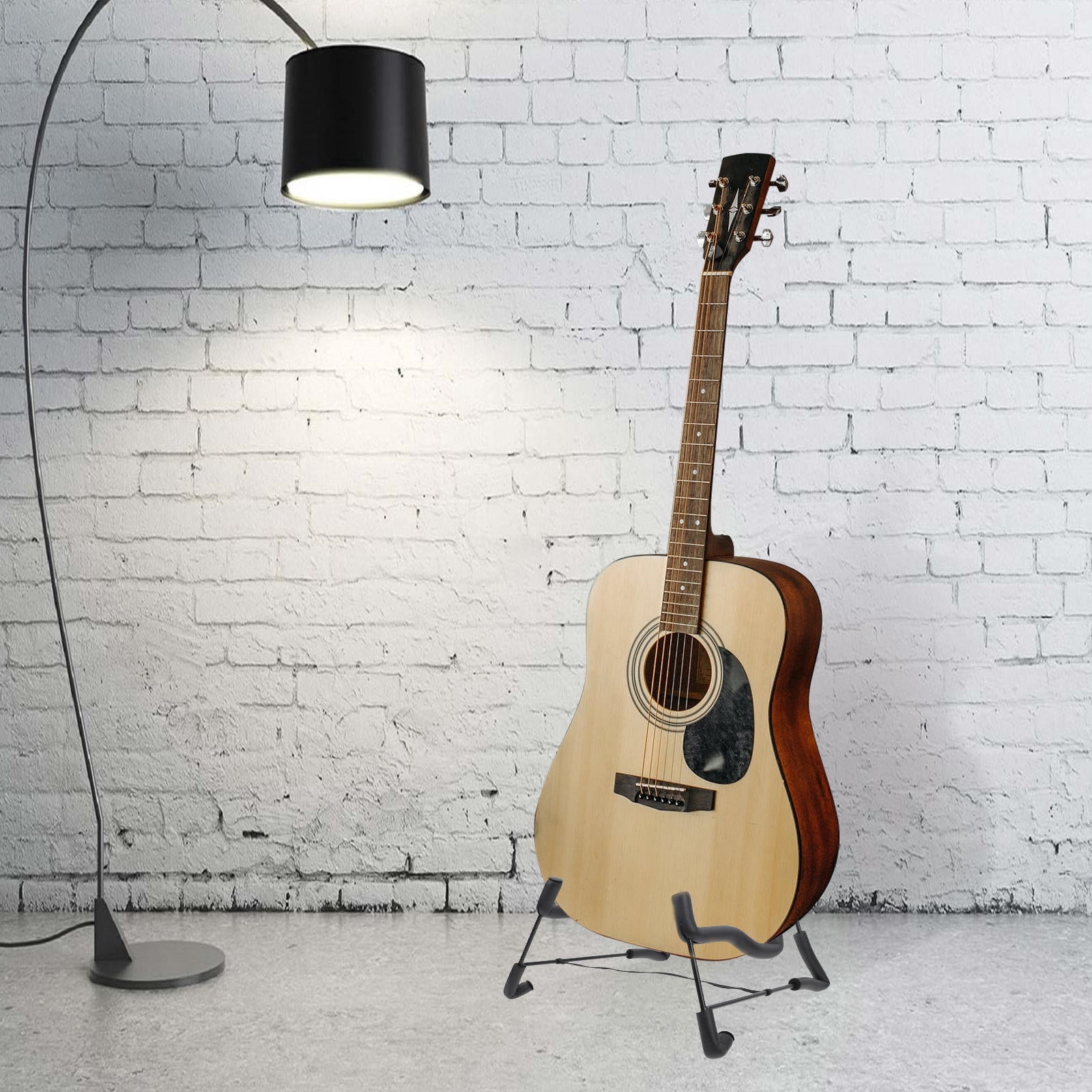 FUTUREORYY 1Pack Black A Shape Iron Sponge Guitar Stand Nonslip Support Rack for Home Practice Stage Performance Storage