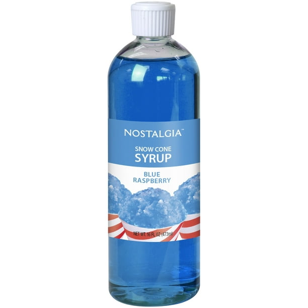 Nostalgia Blue Raspberry Snow Cone Syrup, 16 Fl Oz - Walmart.com ...