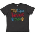 thumbnail image 3 of Inktastic My Opa Loves Me Gift Youth T-Shirt, 3 of 5