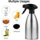 thumbnail image 2 of 2 pulverizadores de aceite de oliva, dispensador de vinagre, recipiente de seguridad exquisitamente de acero inoxidable, utensilios de cocina para condimentos para barbacoa (17 oz (500 ml)), 2 of 5