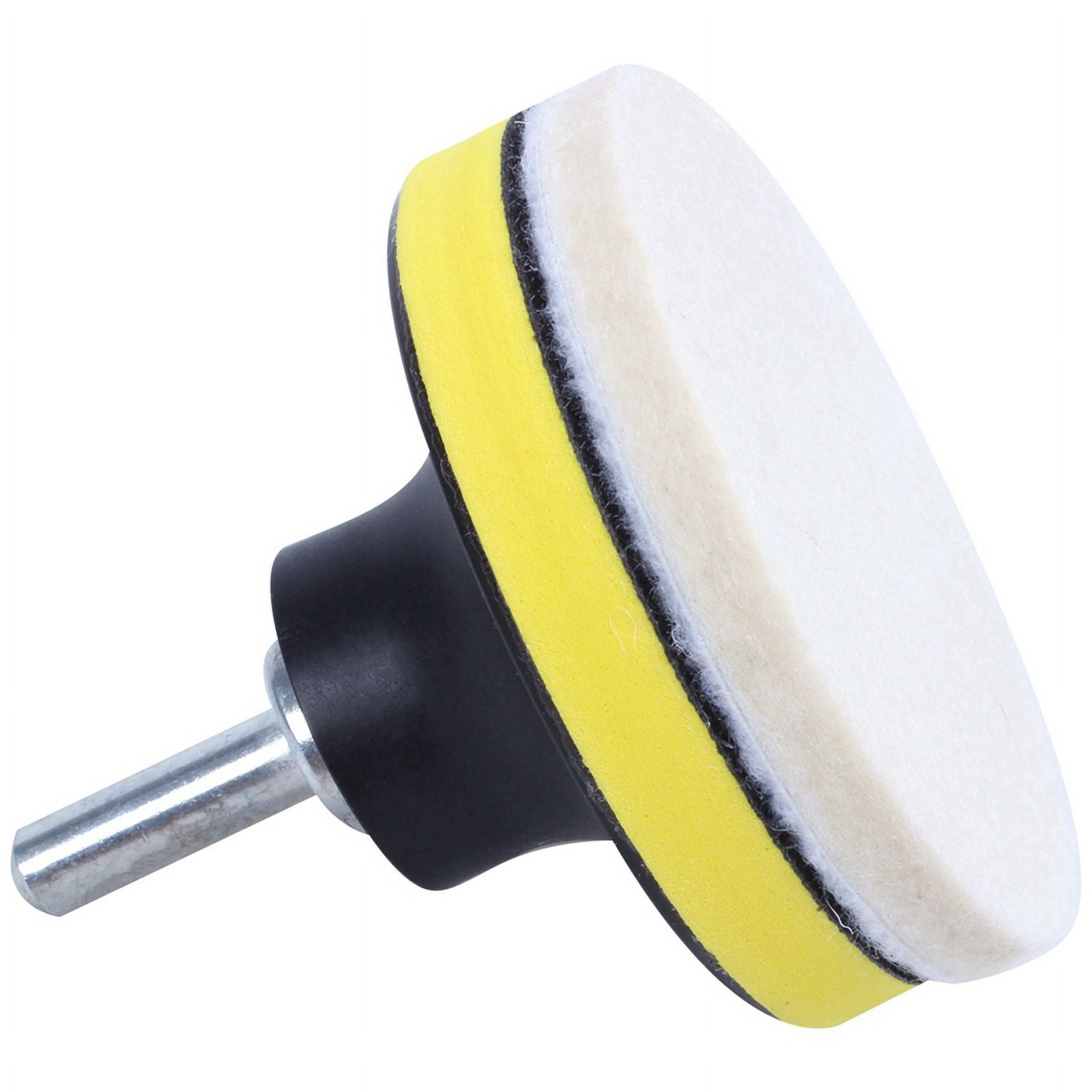 32PC 3Inch 75mm Felt Polishing Pad Windscreen Scratch Repair Glass Polishing Kit,4 x Backing Pad 20 x Rayon Felt Polishing Pads 4 x Polishing cloth(Random Color) 4 x M10 Thread Drill Adapter,white