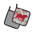 thumbnail image 2 of Carolines Treasures Tiger Shabby Chic Blue Roses Pair of Pot Holders 7.5HX7.5W multicolor, 2 of 3