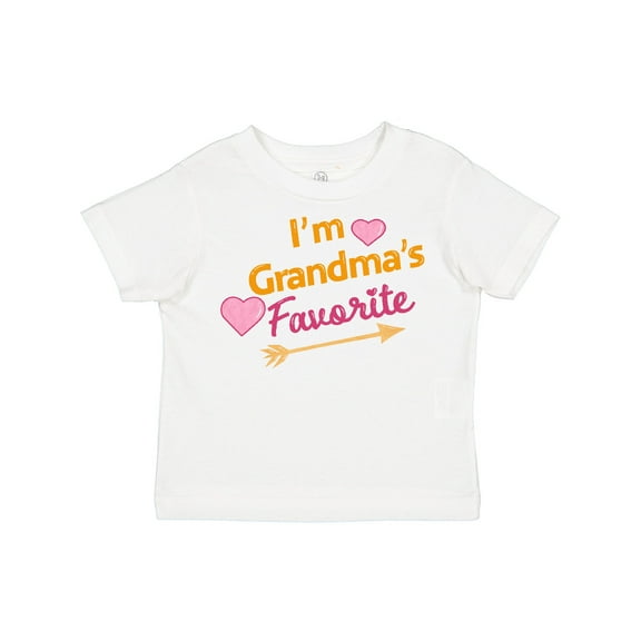 Inktastic I'm Grandma's Favorite with Arrow and Hearts in Pink Boys or Girls Toddler T-Shirt