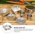 thumbnail image 2 of Worgeous Camping Cooking Equipment 1 Set Silver Round for Backpacking and Outdoor Activities, 2 of 8