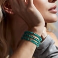 thumbnail image 2 of Teal | .925 Sterling Silver | Firefly Glass Bracelet, 2 of 10