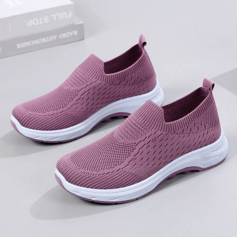Breathable elastic cloth sneakers platform slip on sneakers hotsell