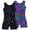 Black&purple Star, variant on 2 Pack Gymnastics Leotards for Girls Sparkly Toddler Biketards with Shorts Kids Unitard Dance Sportswear 3-10T