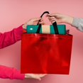 thumbnail image 4 of Bolsas de regalo BLEWINDZ, 18 unidades, rojas, grandes, 33 x 13 x 28 cm, reutilizables, 4 of 7