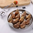 thumbnail image 4 of OUNONA Stainless Steel Escargot Serving Plate Set - Wear-Resistant Baking Tray for Snails, Conch, Oysters and Seafood, 4 of 8