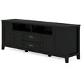 thumbnail image 5 of Burlington 72 inch Wide Solid Wood TV Stand in Black For TVs up to 80 inches, 5 of 13