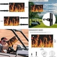 thumbnail image 5 of Jeiento Fire Golf Cart Accessories 4 Piece Golf Cart Seat Cover Golf Cart Steering Wheel Cover Golf Cart Flags 2 Seat Golf Cart Cushion Cover Steering Wheel Cover Protector Golf Cart Banner, 5 of 5