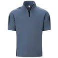 thumbnail image 1 of T-Shirts Male Daily Patchwork Pocket Stand Collar Solid Color Short Sleeve Mens Summer Shirts Grey S, 1 of 4