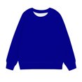 thumbnail image 5 of BRGZLK Girls Boys Sweatshirt Kids Fall Winter Fashion Cute Solid Color Crewneck Long Sleeve Sports Pullover Sweatshirt Blue 1 Years, 5 of 6