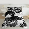 thumbnail image 2 of Homewish Speed Cross Bike Full Size Comforter Sets,Extreme Sport Bedding Comforter Set,Gray White Black Bedding Sets For Boys Kids,Breathable Home Decor Reversible,3 Pieces, 2 of 8