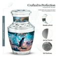 thumbnail image 2 of MUKTIVE Penguin Memorial Cremation Urn for Adult Human Ashes Male & Female, Aqua Blue Burial Urn for Adult Ashes, Small Keepsake 3 Inch Portable Urns, 2 of 7