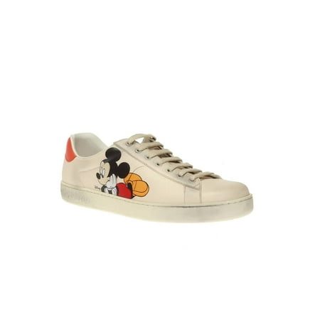 Gucci Men's White X Disney Mickey Mouse Ace Low-top Sneakers, Brand Size 11 ( US Size 11.5 )