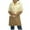 Khaki, variant on Fesfesfes Women Flannel Jacket Fashion Solid Color Top Cardigan Outwear Suit Coat Long Sleeve Coat Under $10