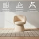 thumbnail image 3 of Ilios Innova | Silla Capri Giratoria 360° de Acento, Sillón Moderno Tapizado con Textura tipo Bouclé, Diseño Orgánico para Comedor, Sala o Recámara, Estructura de Madera Robusta, Color Beige, 3 of 9
