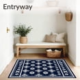 thumbnail image 3 of ODIKA 4'x6' Machine Washable Non-Slip Area Rug, Joyful Frosty Hearth Accessory High Traffic Rug, Blue, 629824, 3 of 7