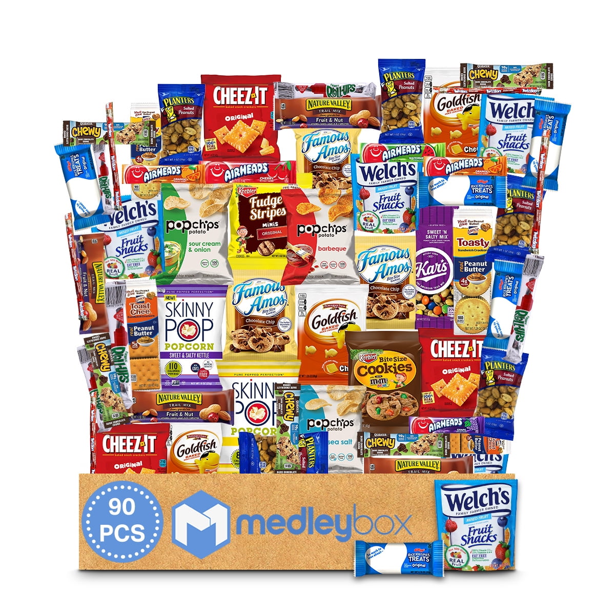 MedleyBox Care Package (90 Count) Variety Pack Snacks Gift Box Ultimate