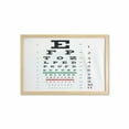 thumbnail image 1 of Eye Chart Wall Art with Frame, Illustration of Snellen with Letters and Numerals, Printed Fabric Poster for Bathroom Living Room, 35" x 23", Multicolor, by Ambesonne, 1 of 2