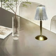 Cordless Table Lamps for Home,Table,Dining Room, Gold Rechargeable Lamps, USB Charge 11.2 Tall LED Brass Portable Outdoor Indoor Table Lamp