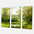 thumbnail image 3 of Designart ' Spring Trees With Green Pond ' Country Canvas Wall Art Print, 3 of 3