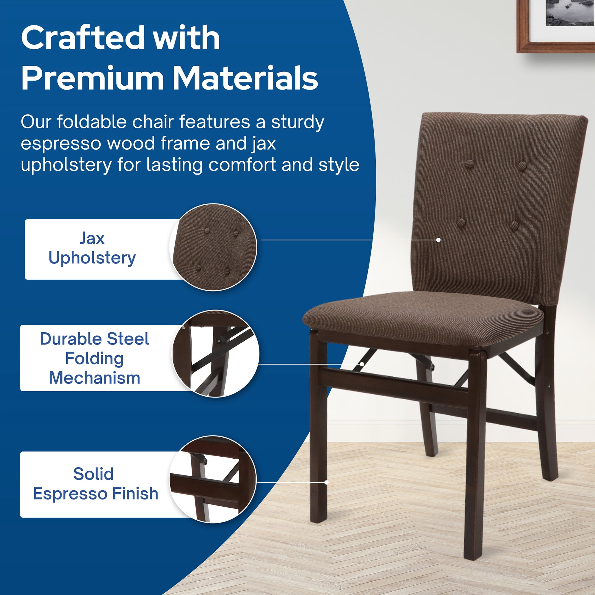 Free Shipping! Stakmore Parson's Hardwood Folding Chair Set of 2