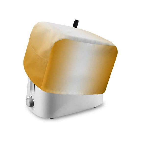 Abstract Toaster Cover 2 Slice, Ombre Orange White Bread Maker Cover Toaster Dust Cover with Pockets, Dust-Proof Cover for Kitchen Small Appliance 12x7.5x8in