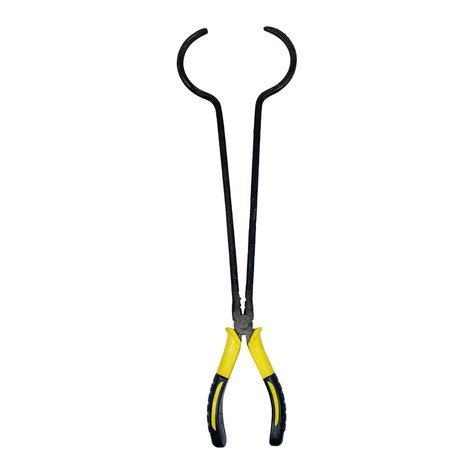 Crucible Tongs Furnace Clamp Jewelry Making Heat Resistant Rubber Grip Laboratory Metal Casting