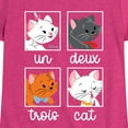 thumbnail image 3 of Disney Classics - Cats & Dogs - Un Deux Trois Cat - Toddler And Youth Girls Short Sleeve Graphic T-Shirt, 3 of 5