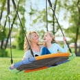 thumbnail image 3 of 40-inch Saucer Swing Outdoor Tree Swing for Kids - Strong Sturdy Tree Round Swings for Backyard Playground Fun - Kids Gift for Birthday, Holidays - Multi-Color, 3 of 10