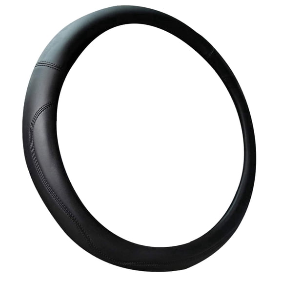Steering Wheel Cover, Microfiber Leather, Universal Fit 15 in (38 cm), Black, Car Accessories for Women, Sleek Design, Easy Installation, Enhances Grip